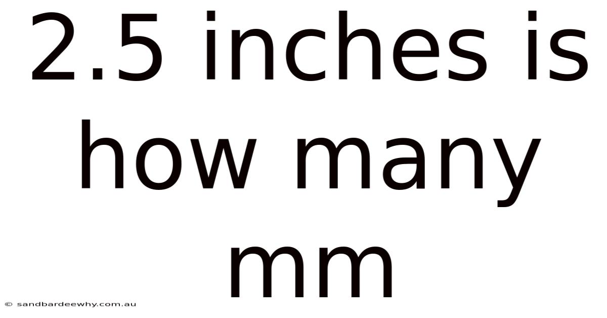 2.5 Inches Is How Many Mm