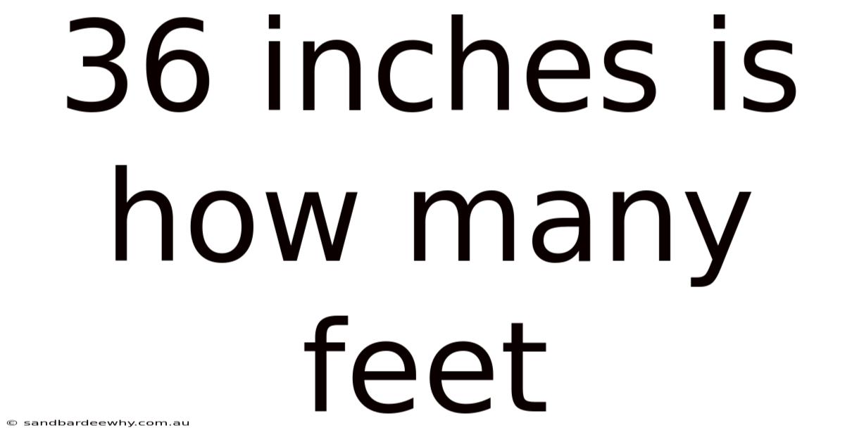 36 Inches Is How Many Feet