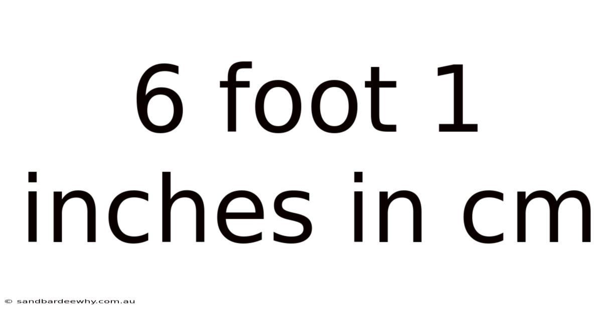 6 Foot 1 Inches In Cm