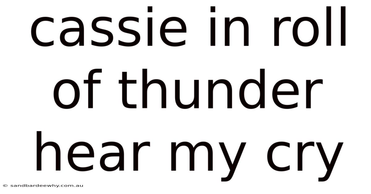 Cassie In Roll Of Thunder Hear My Cry