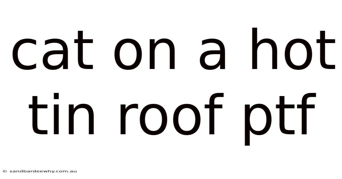 Cat On A Hot Tin Roof Ptf