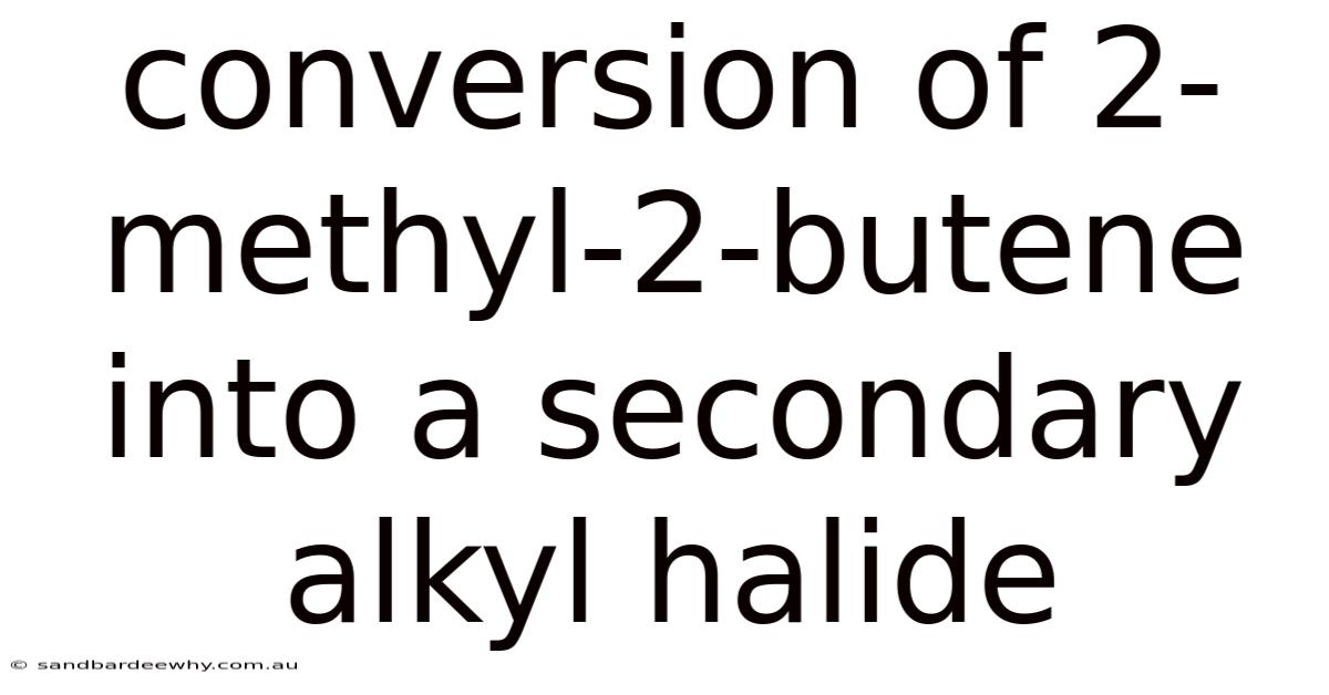 Conversion Of 2-methyl-2-butene Into A Secondary Alkyl Halide