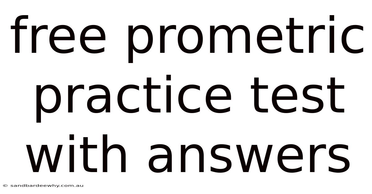 Free Prometric Practice Test With Answers