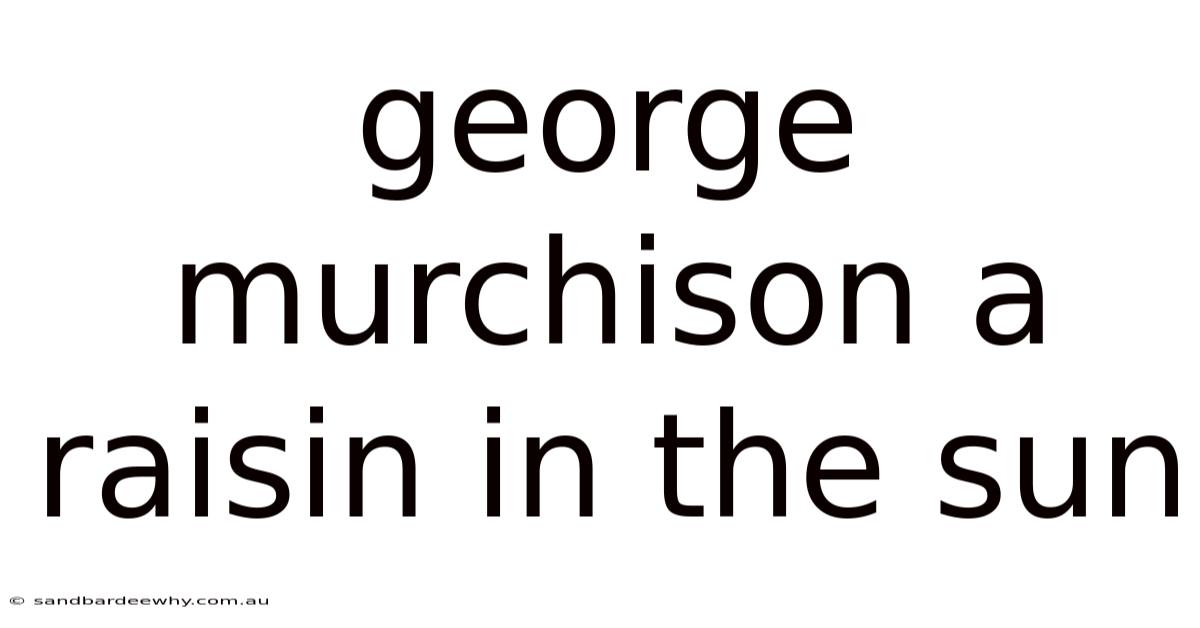 George Murchison A Raisin In The Sun
