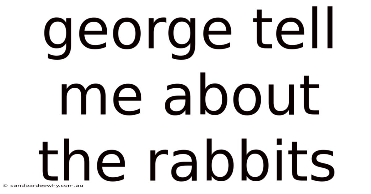 George Tell Me About The Rabbits