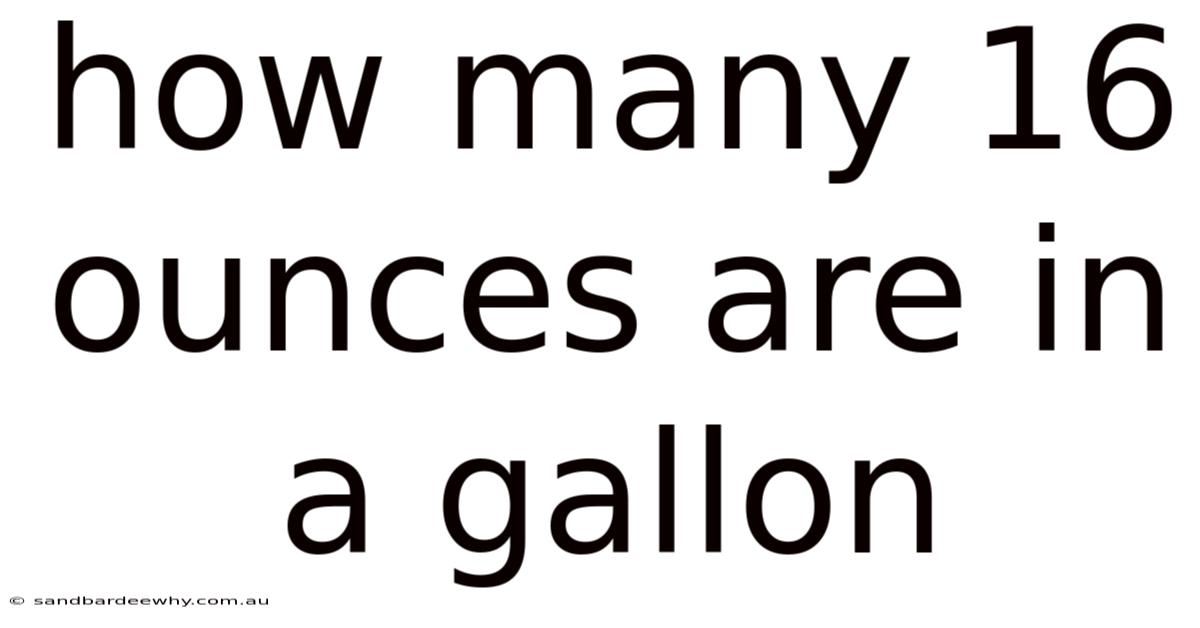 How Many 16 Ounces Are In A Gallon