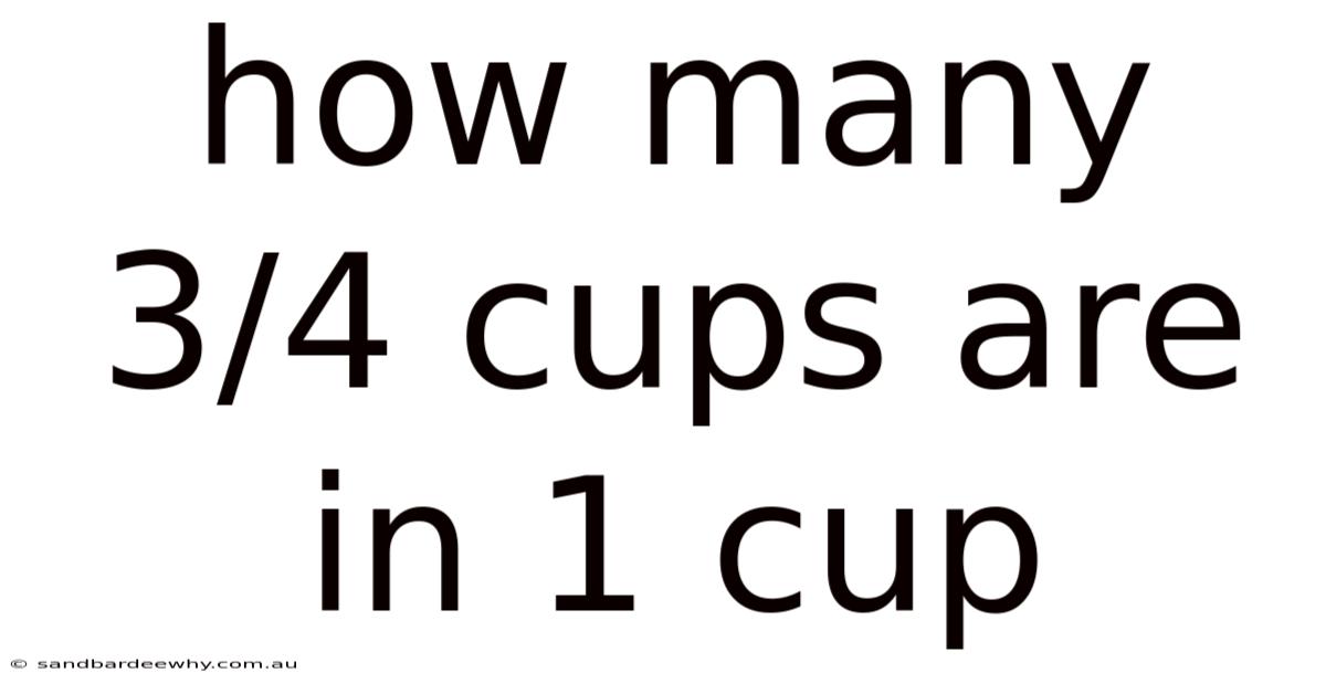 How Many 3/4 Cups Are In 1 Cup