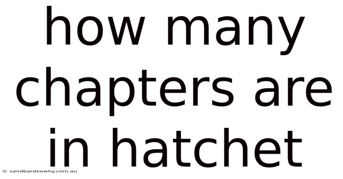 How Many Chapters Are In Hatchet