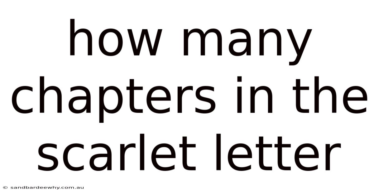 How Many Chapters In The Scarlet Letter