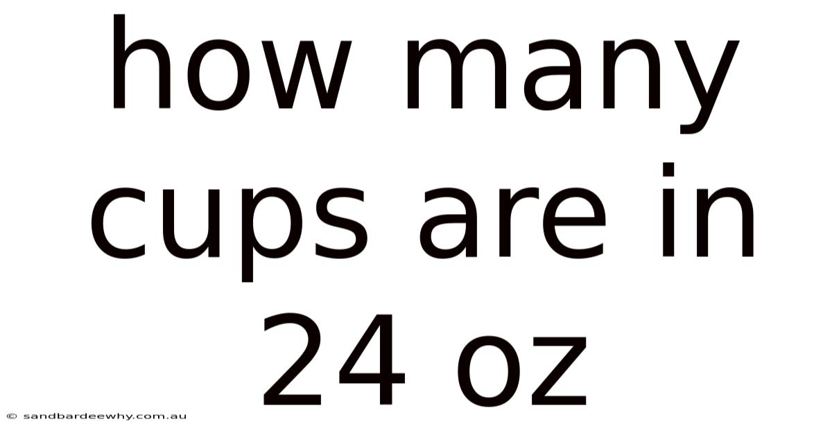 How Many Cups Are In 24 Oz