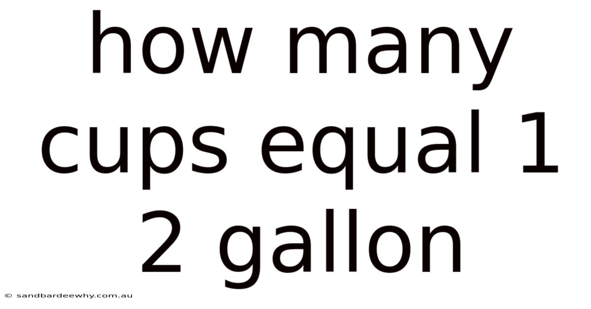 How Many Cups Equal 1 2 Gallon