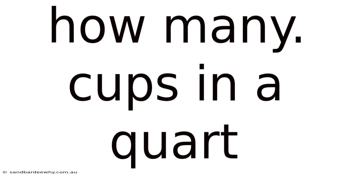 How Many. Cups In A Quart