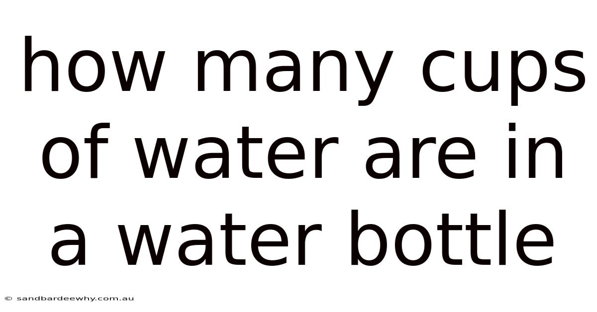 How Many Cups Of Water Are In A Water Bottle