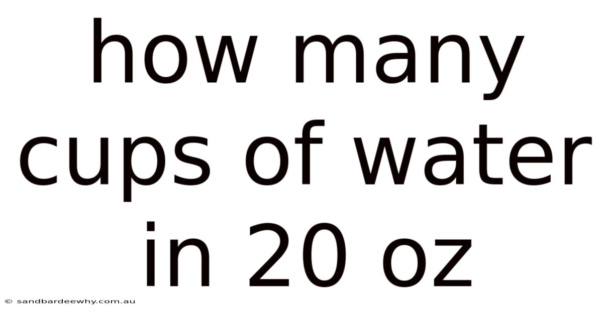How Many Cups Of Water In 20 Oz
