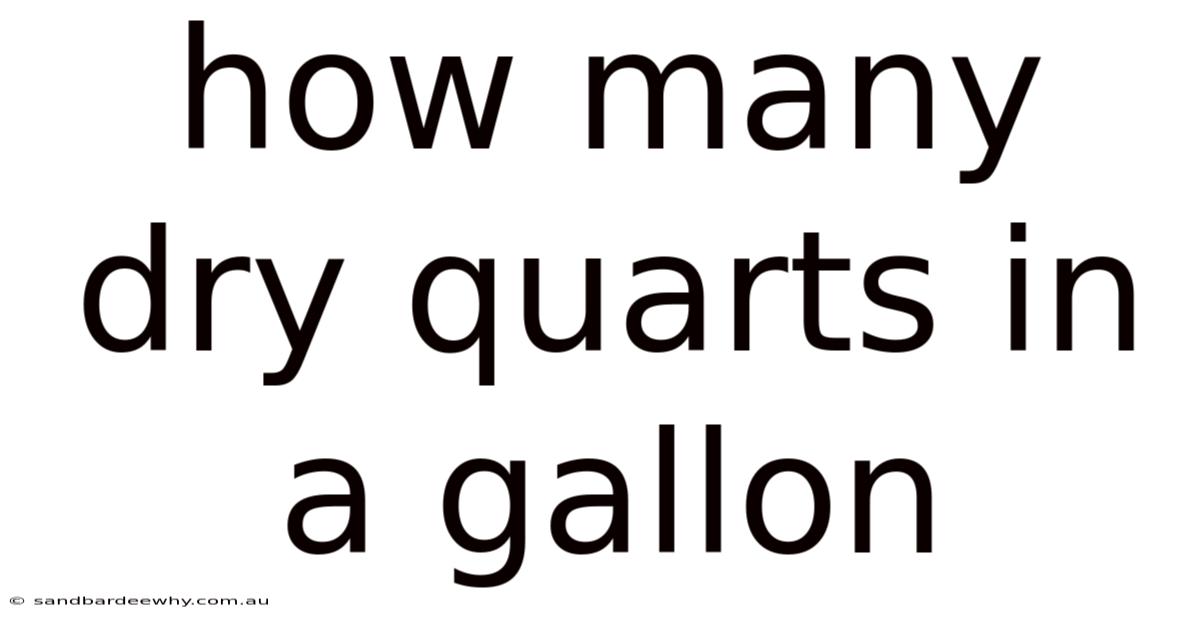 How Many Dry Quarts In A Gallon