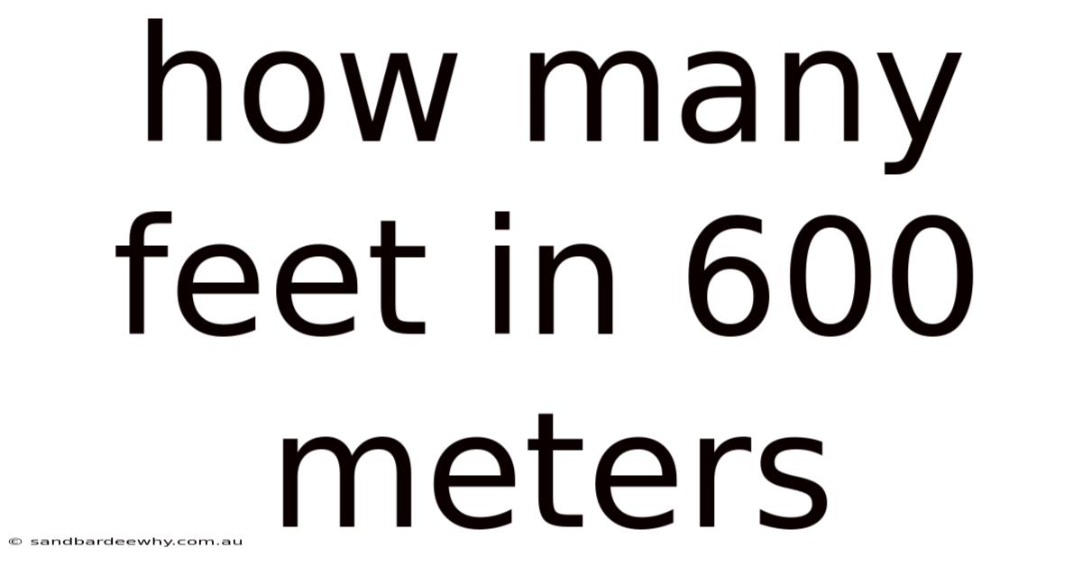 How Many Feet In 600 Meters