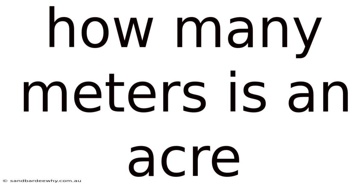 How Many Meters Is An Acre