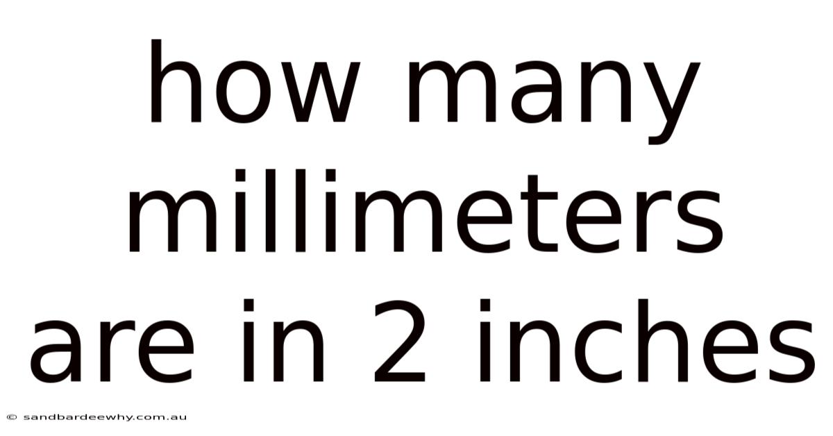 How Many Millimeters Are In 2 Inches