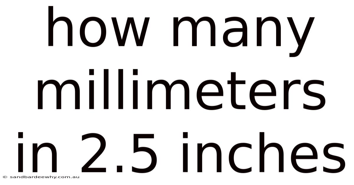 How Many Millimeters In 2.5 Inches