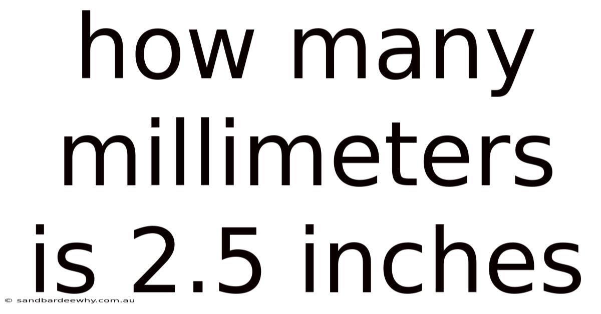 How Many Millimeters Is 2.5 Inches