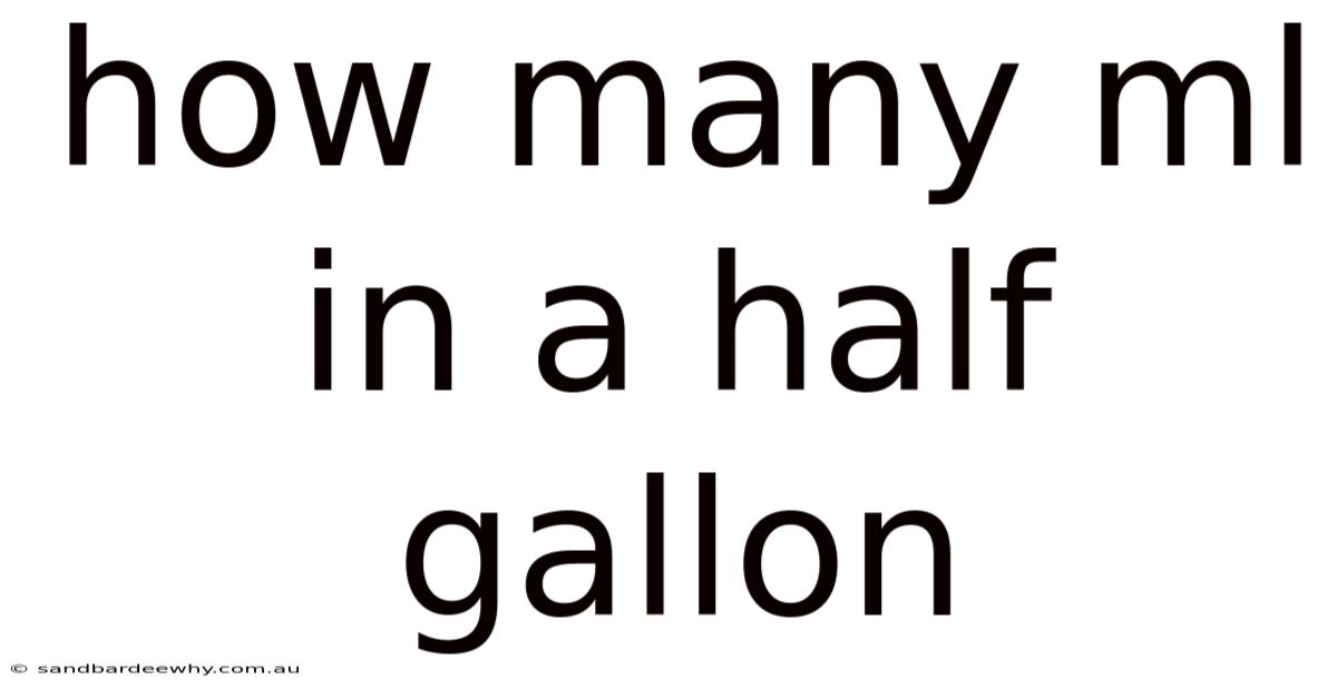 How Many Ml In A Half Gallon