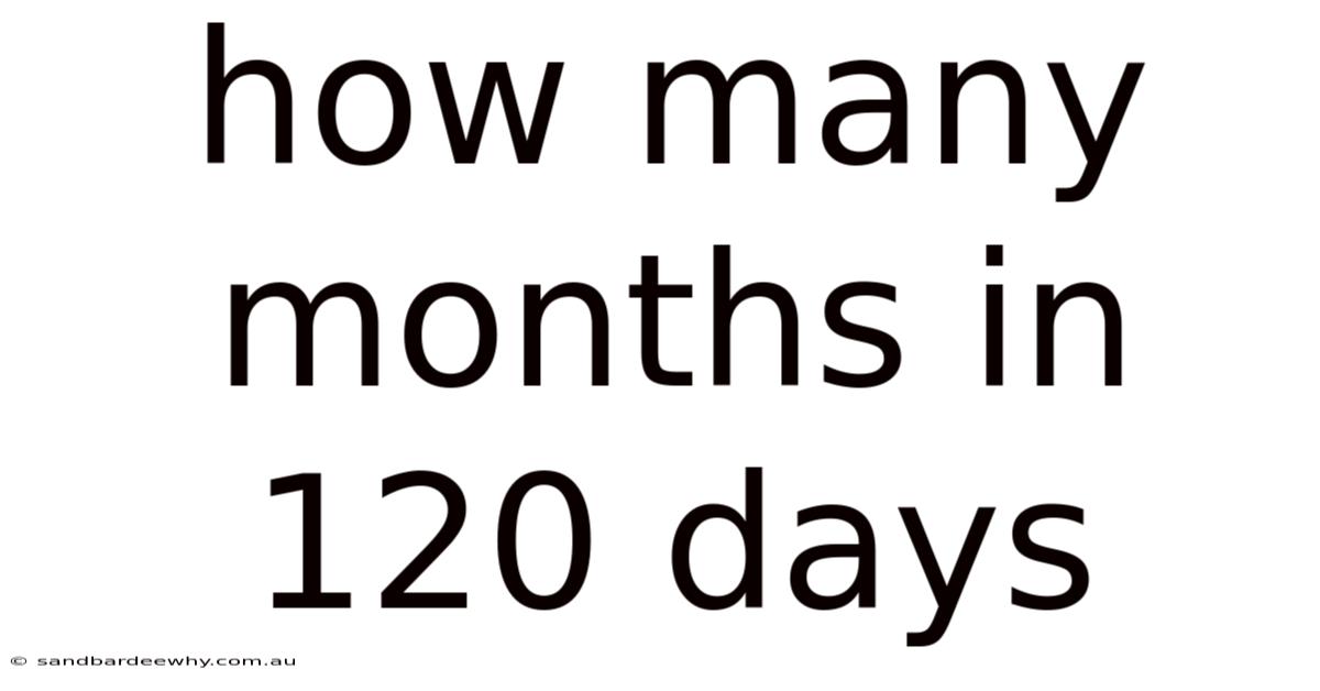 How Many Months In 120 Days