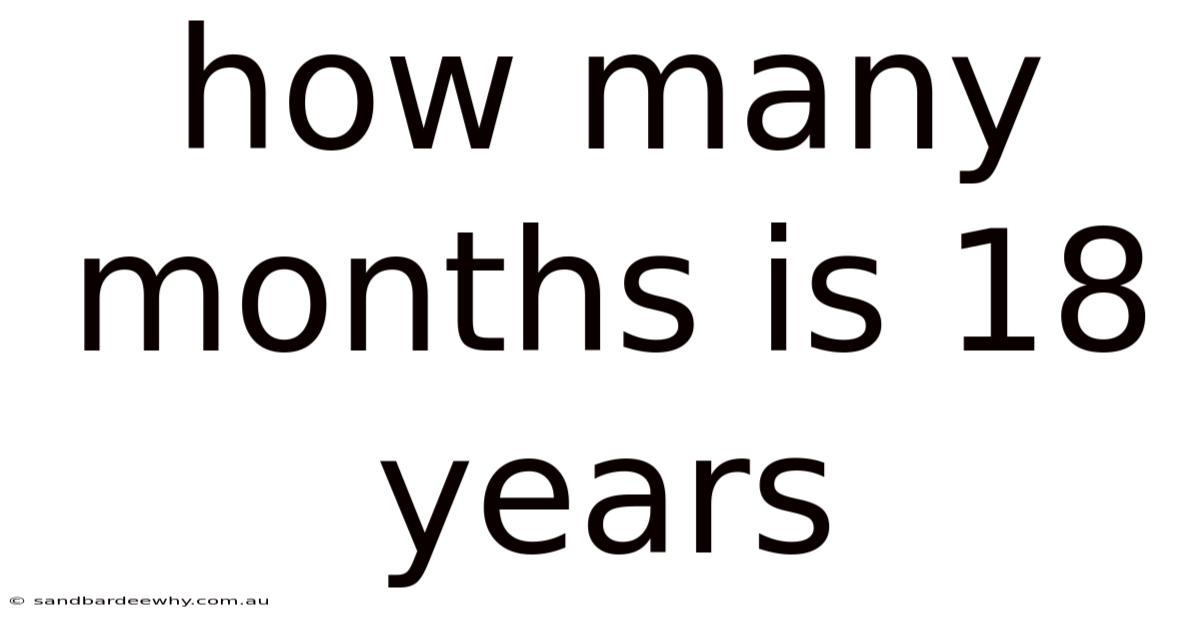 How Many Months Is 18 Years