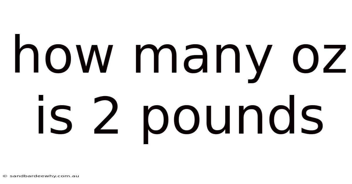 How Many Oz Is 2 Pounds