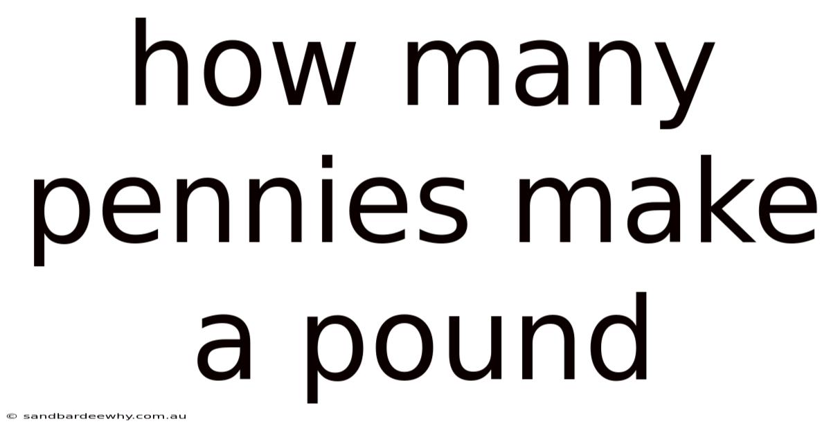 How Many Pennies Make A Pound