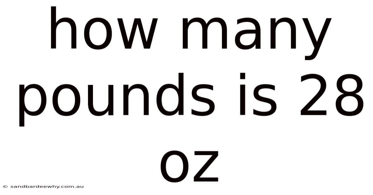 How Many Pounds Is 28 Oz