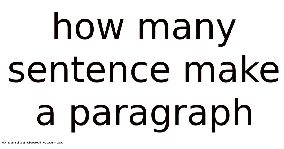 How Many Sentence Make A Paragraph