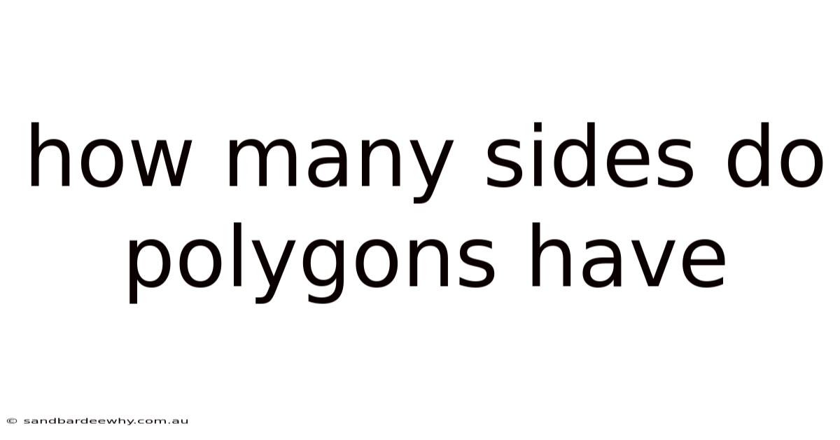 How Many Sides Do Polygons Have