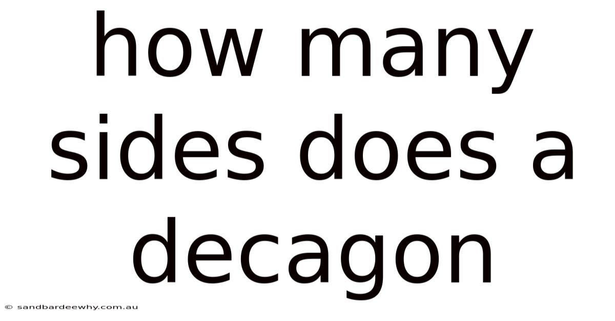 How Many Sides Does A Decagon
