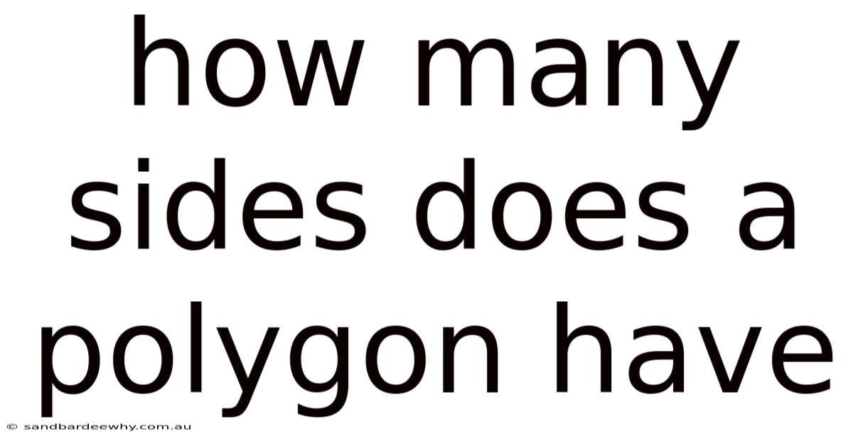 How Many Sides Does A Polygon Have