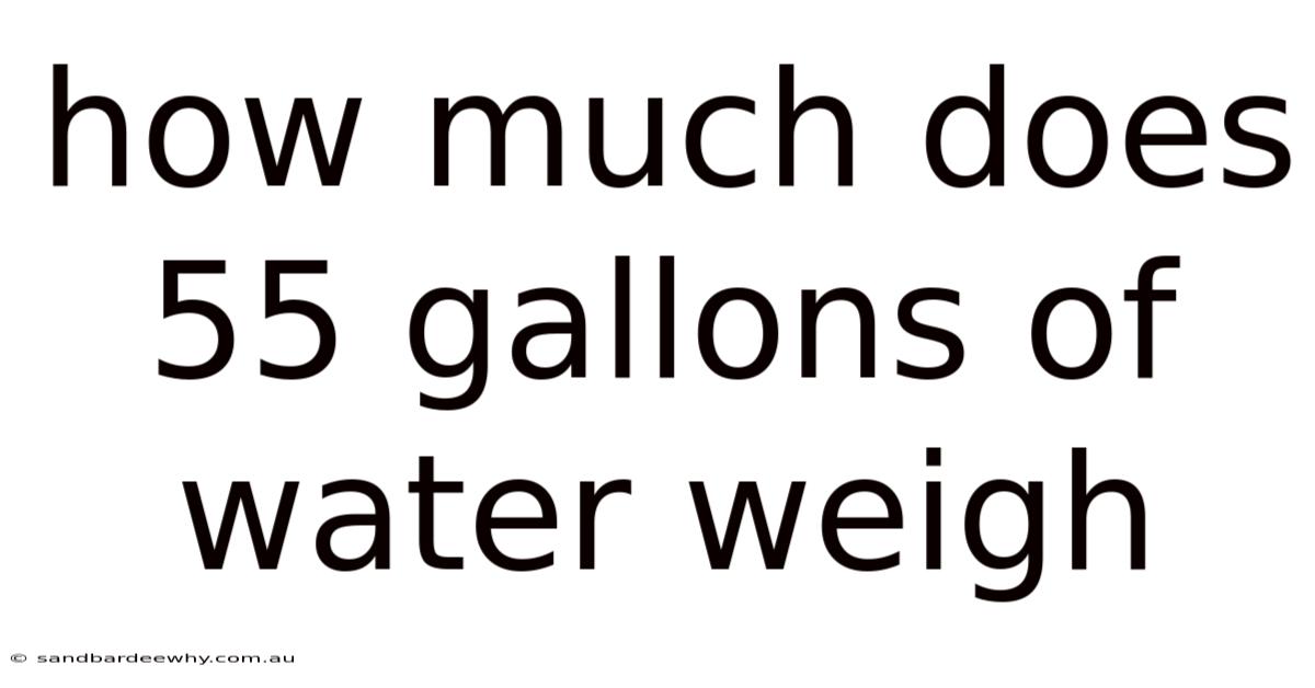 How Much Does 55 Gallons Of Water Weigh