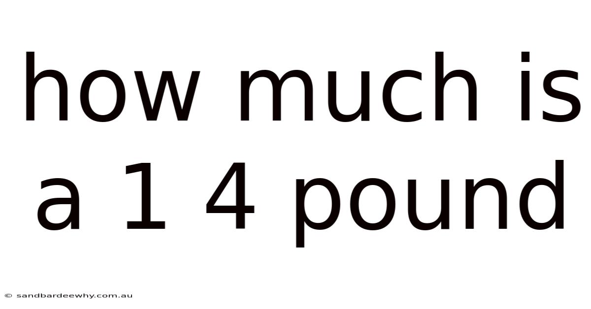 How Much Is A 1 4 Pound