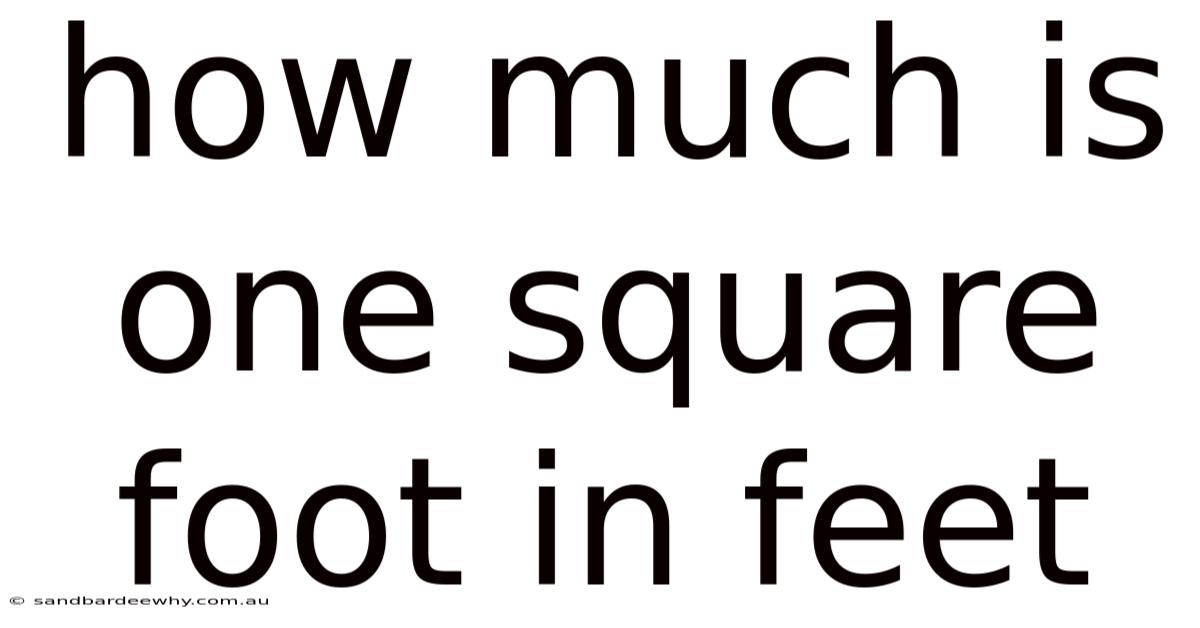 How Much Is One Square Foot In Feet