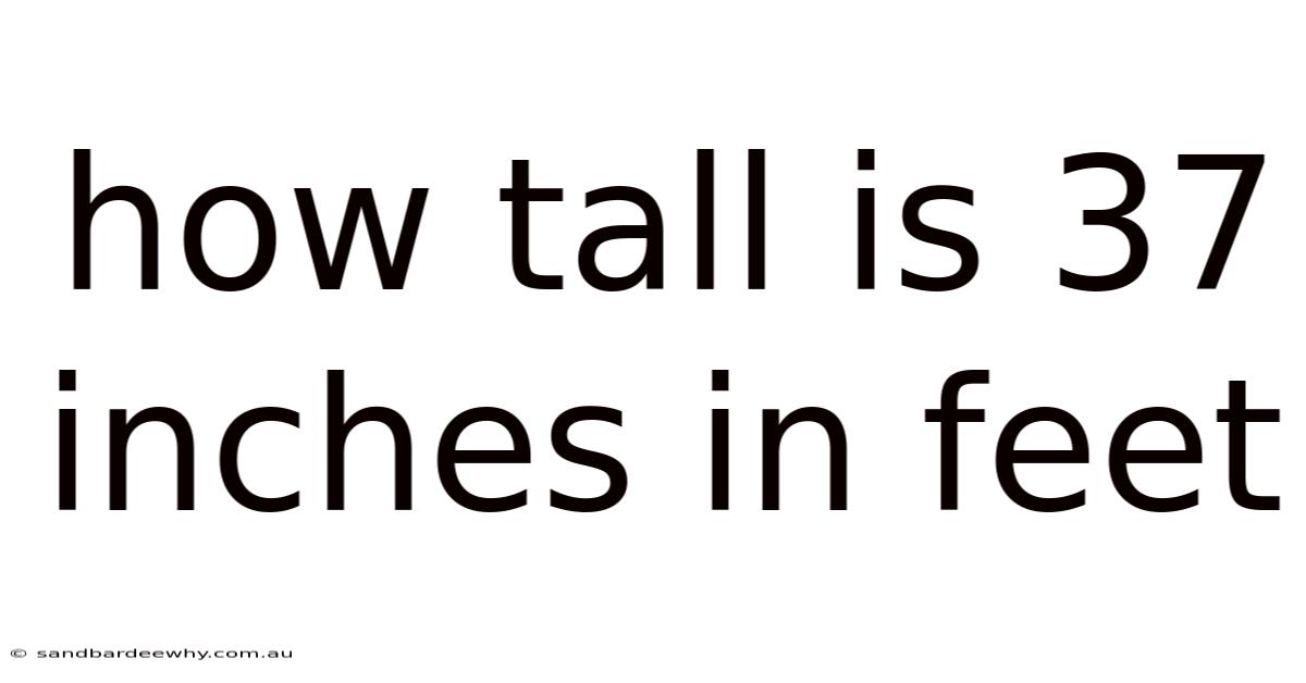 How Tall Is 37 Inches In Feet