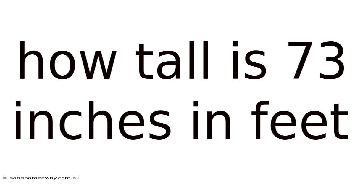 How Tall Is 73 Inches In Feet