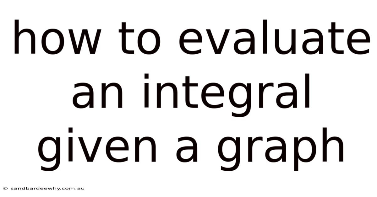 How To Evaluate An Integral Given A Graph