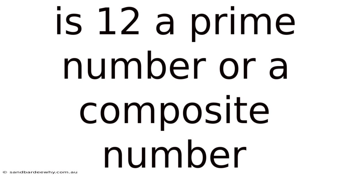 Is 12 A Prime Number Or A Composite Number