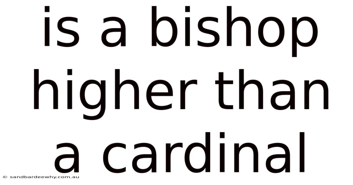 Is A Bishop Higher Than A Cardinal