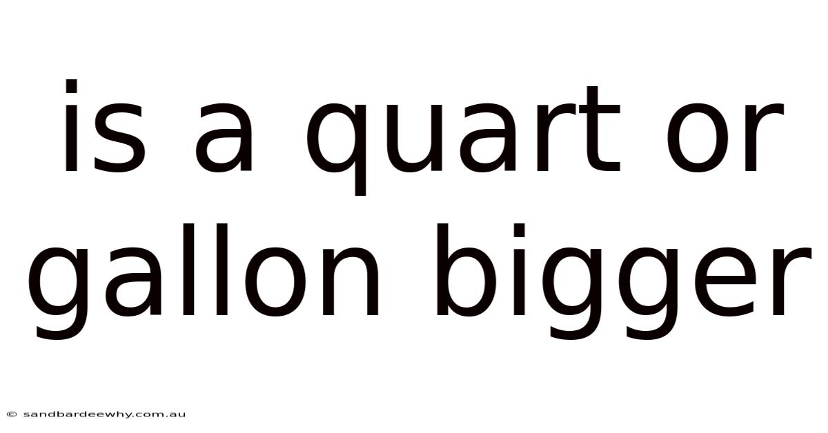 Is A Quart Or Gallon Bigger