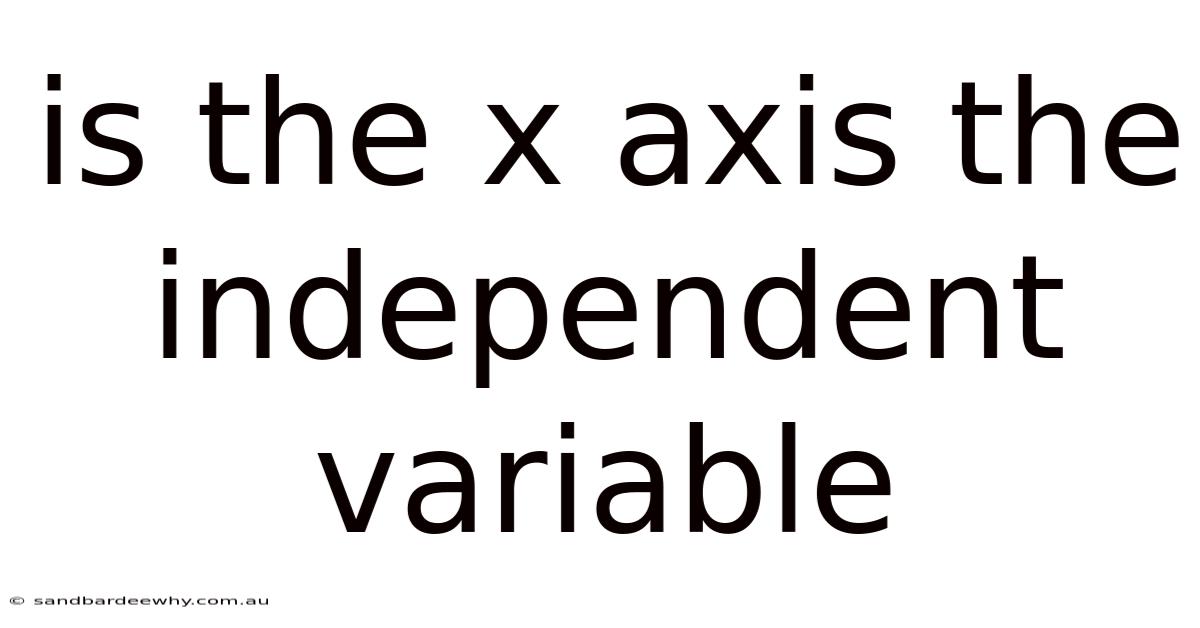 Is The X Axis The Independent Variable
