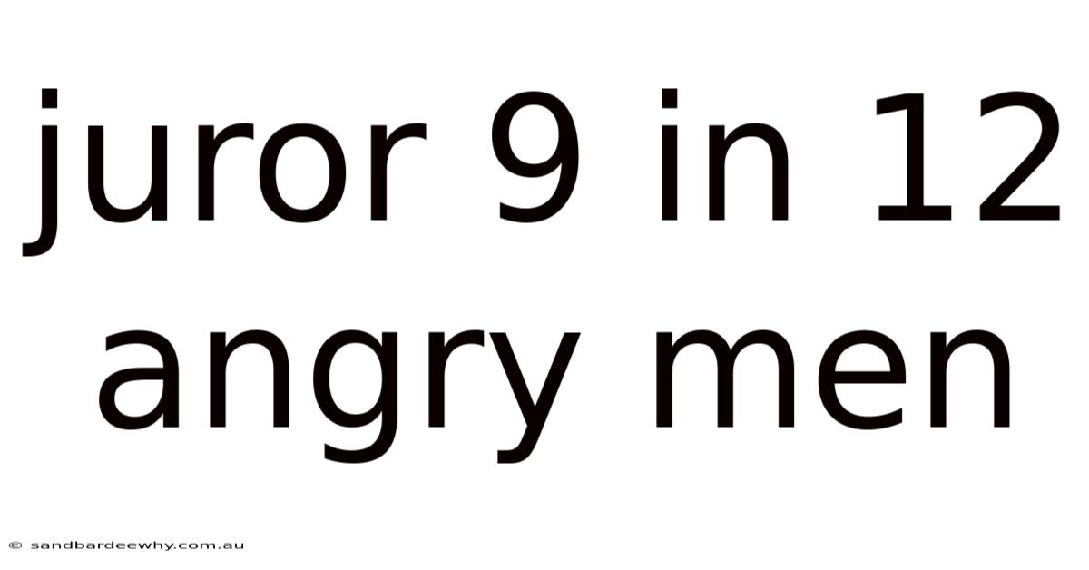 Juror 9 In 12 Angry Men