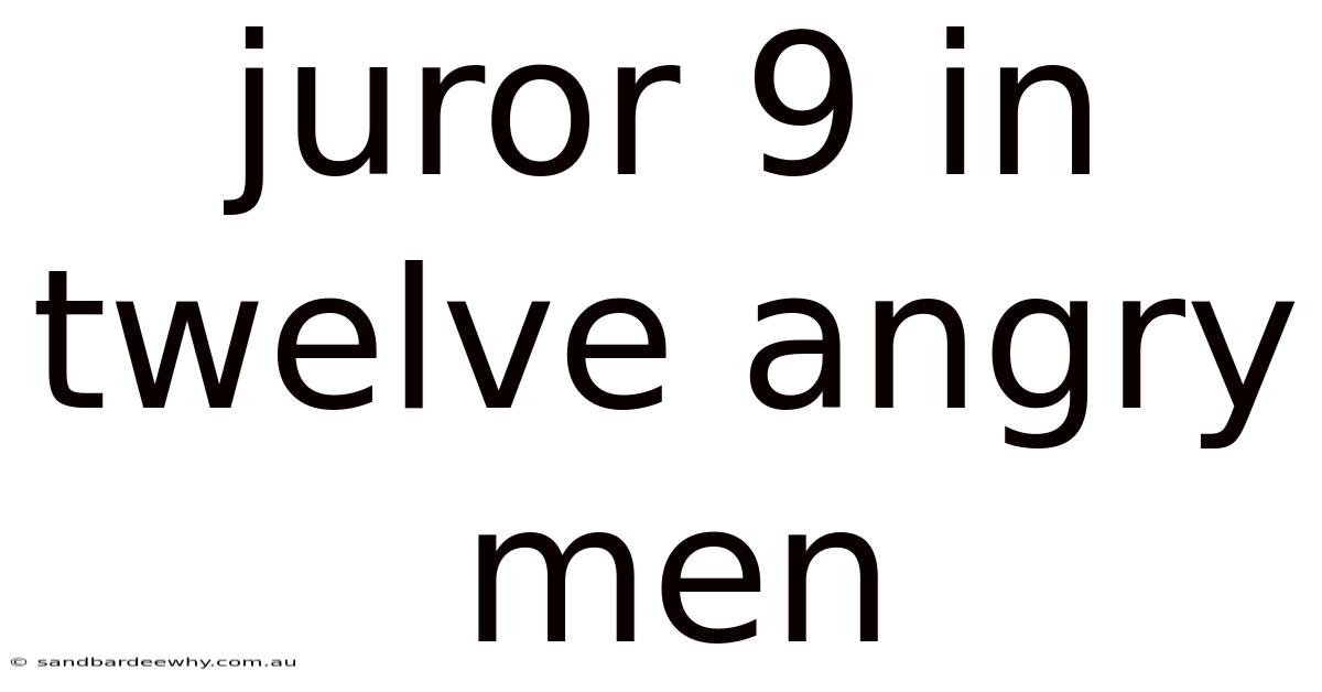 Juror 9 In Twelve Angry Men