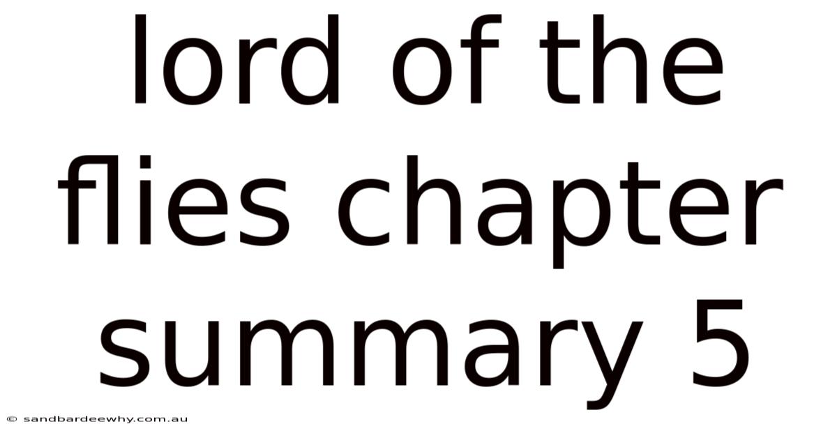 Lord Of The Flies Chapter Summary 5