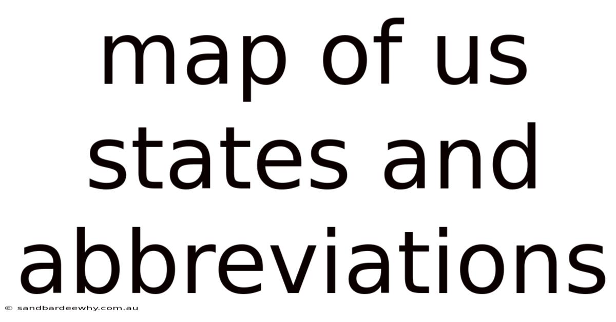 Map Of Us States And Abbreviations