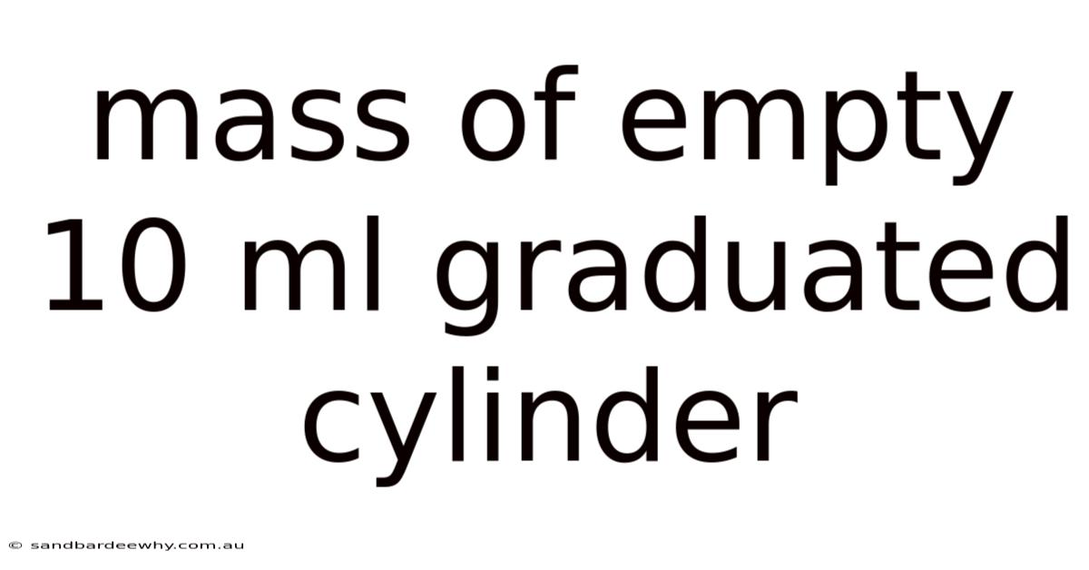 Mass Of Empty 10 Ml Graduated Cylinder