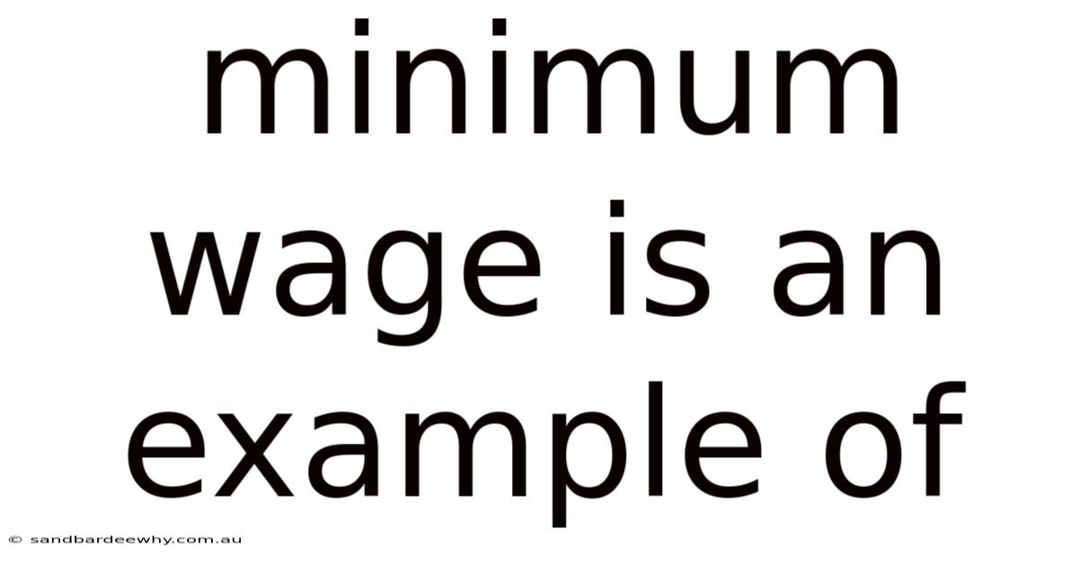 Minimum Wage Is An Example Of